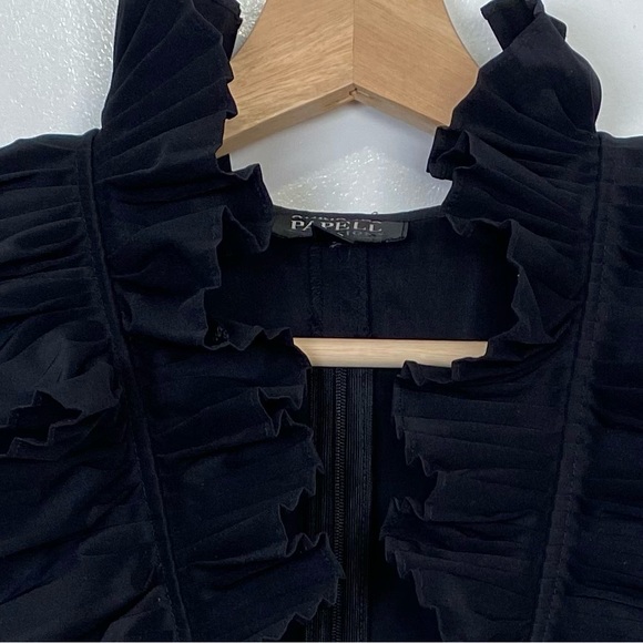 Adrianna Papell Black Ruffled Top - Picture 9 of 14